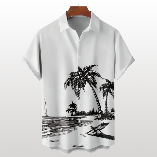 Nautical Coconut Palm Casual Shirt
