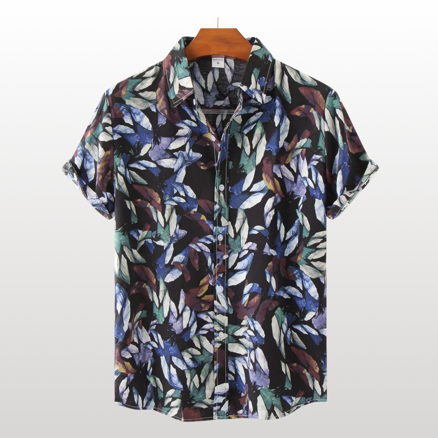 Floral Plaid Print Hawaiian Shirt