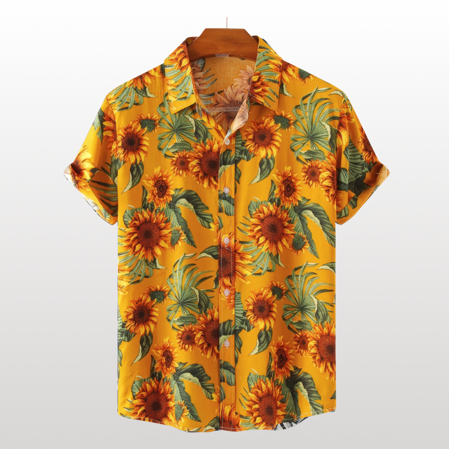 Floral Plaid Print Hawaiian Shirt