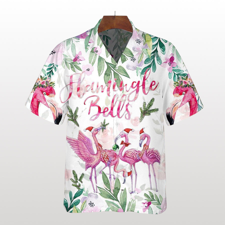 Flamingo Tropical Print Shirt