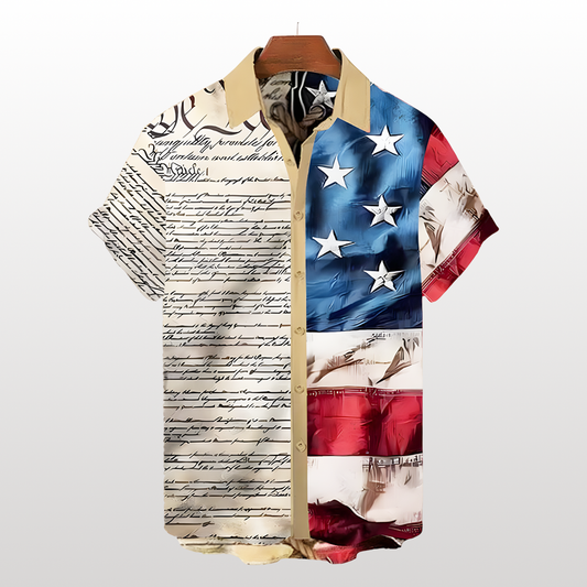 Camiseta con la bandera estadounidense del Día de la Independencia de Estados Unidos