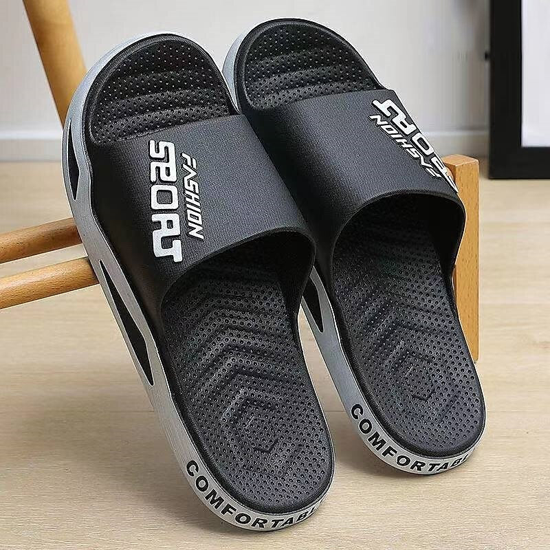 Letter Print Sporty Slide Sandals
