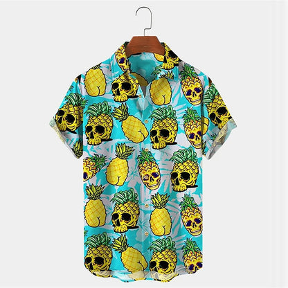 Skull Pineapple Aloha Shirt