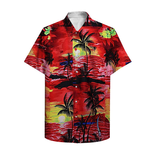 Camiseta con plantas tropicales y palmeras