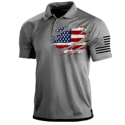 US Flag Veterans Polo Shirt