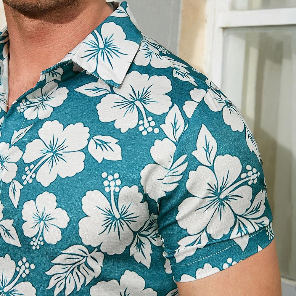 Tropical Flowers Aloha Shirt