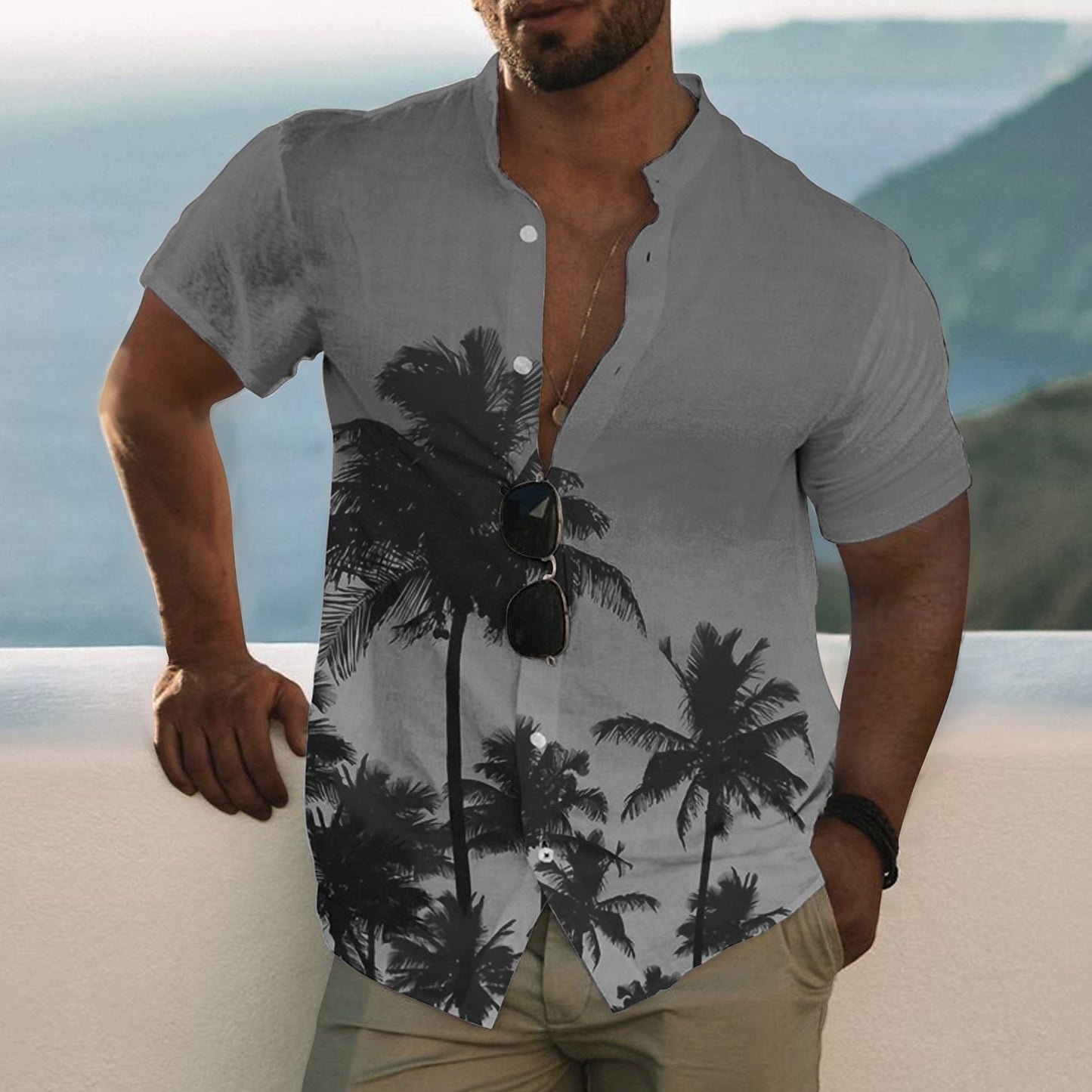 Gradient Coconut Hawaiian Shirt