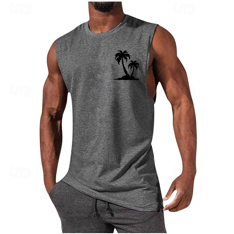 Coconut Tree Sleeveless Tank Top