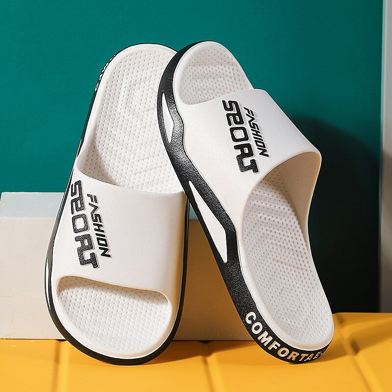 Letter Print Sporty Slide Sandals