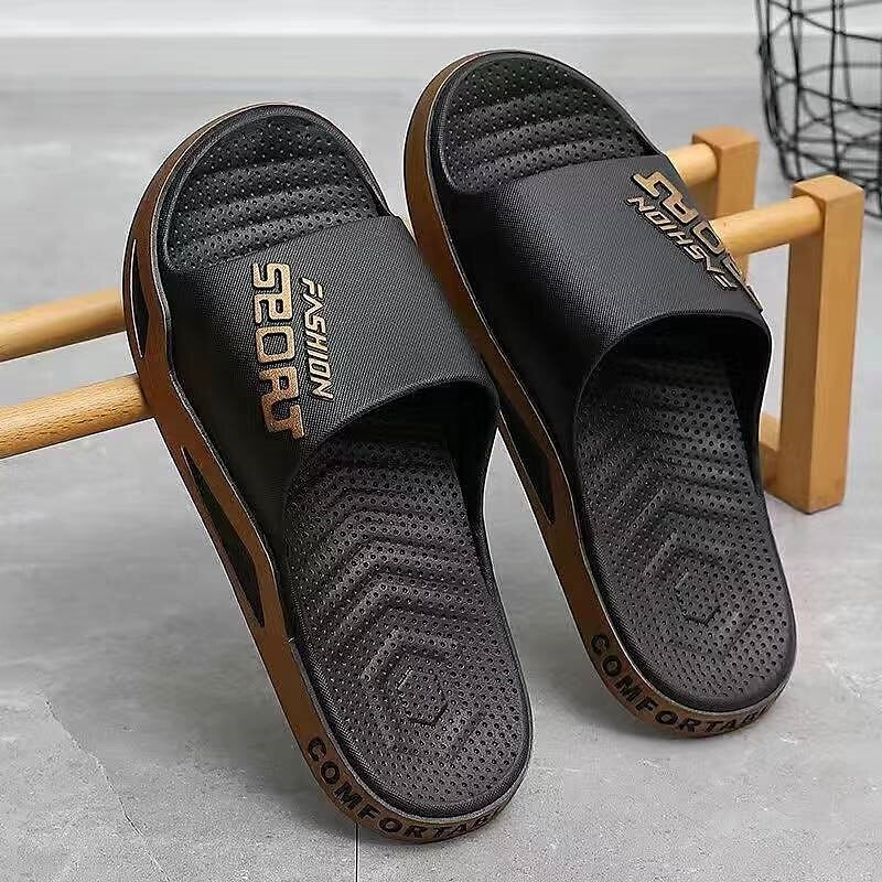 Letter Print Sporty Slide Sandals