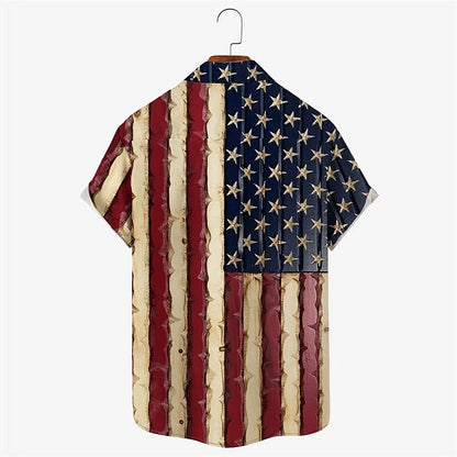 Camiseta con la bandera estadounidense del Día de la Independencia de Estados Unidos