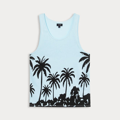 Cotton Graphic Tank Top Coconut Tree