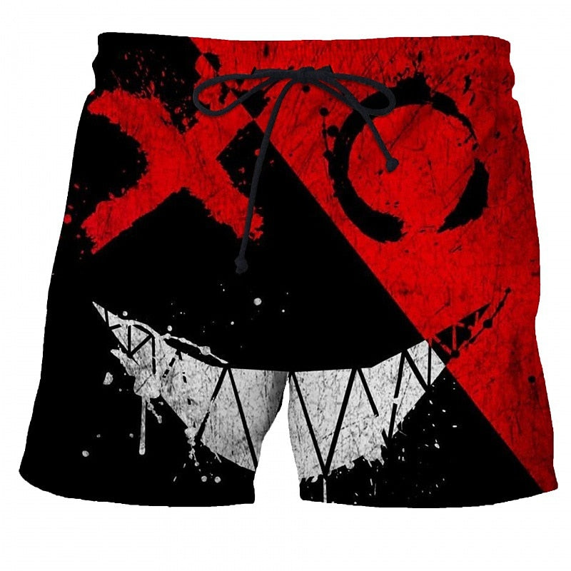 Prints Smile Face Swimming Shorts