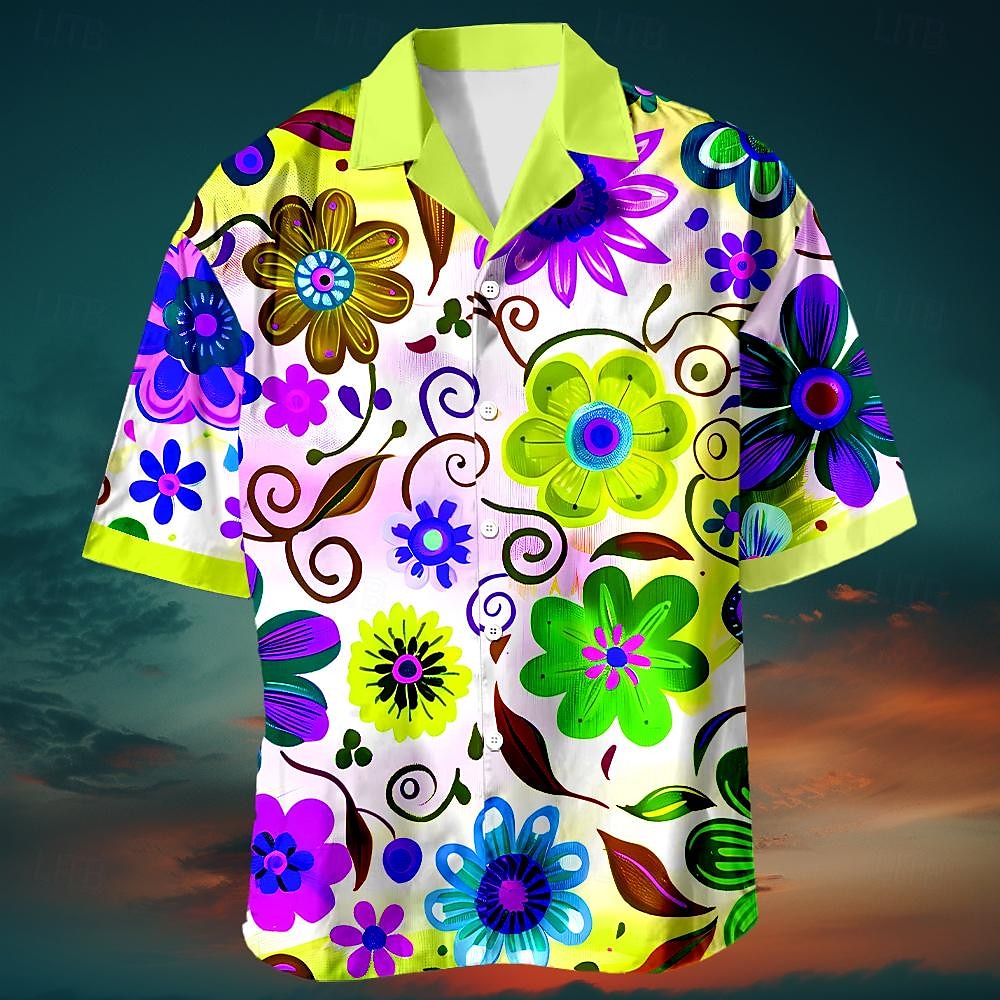 Tropical Hawaiian Flower Shirt