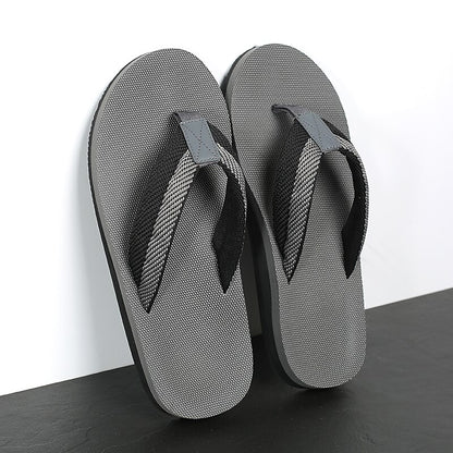 Red Flip-Flops with Black & Gold Stripes