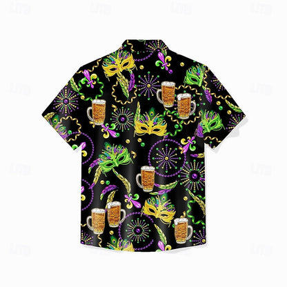 Mardi Gras Beer Mask Shirt