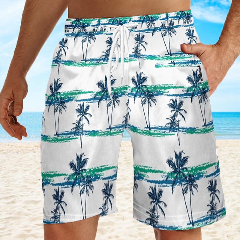 Coconut Tree Sunset Board Shorts