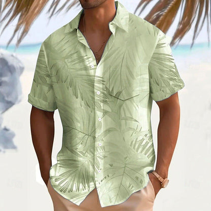 Tropical Palm Leaf Hawaiian Shirt