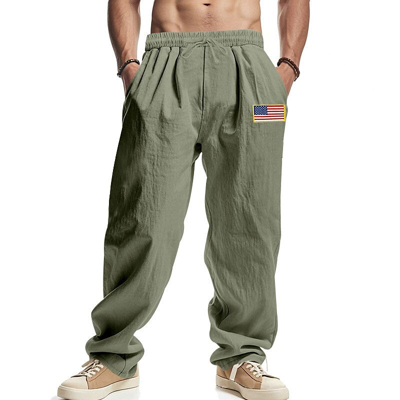 Classic Linen Drawstring Beach Pants