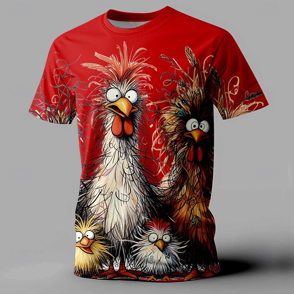 Funny Rooster Graphic T-Shirt