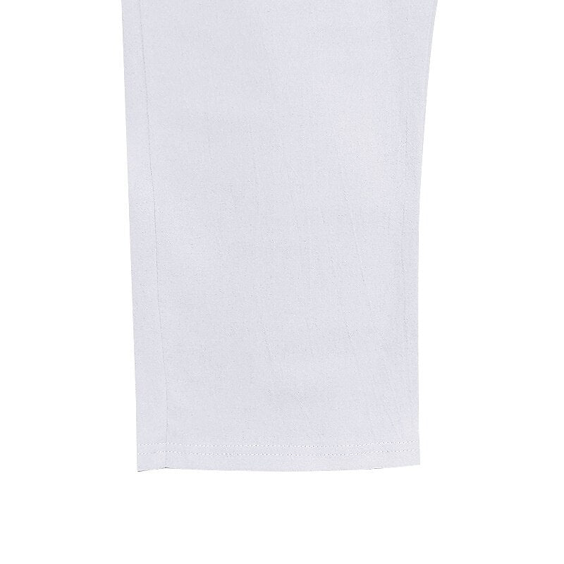 Linen Drawstring Beach Pants with Pockets