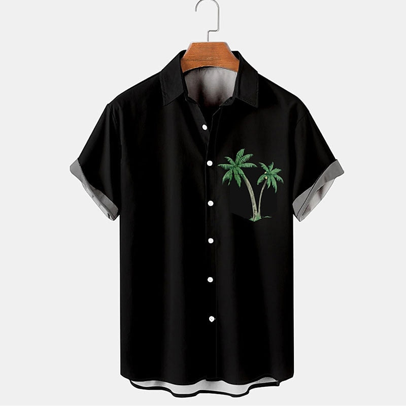 Camiseta con plantas tropicales y palmeras