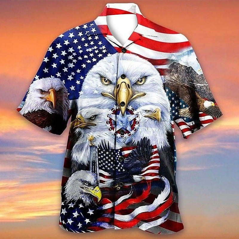 American Independence Day Eagle Flag Shirt