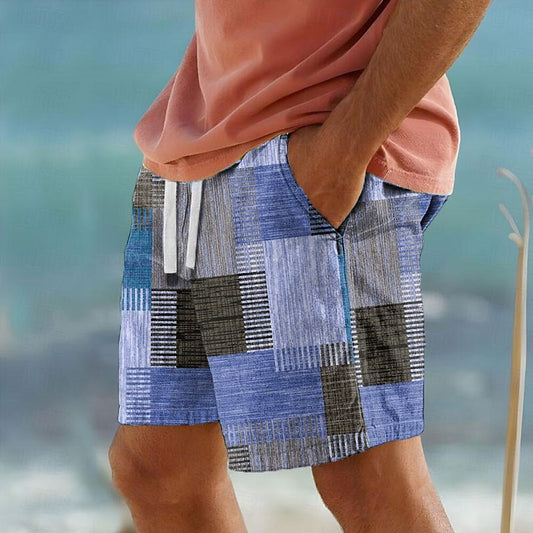 Color Block Patchwork Swimming Trunks Board Shorts