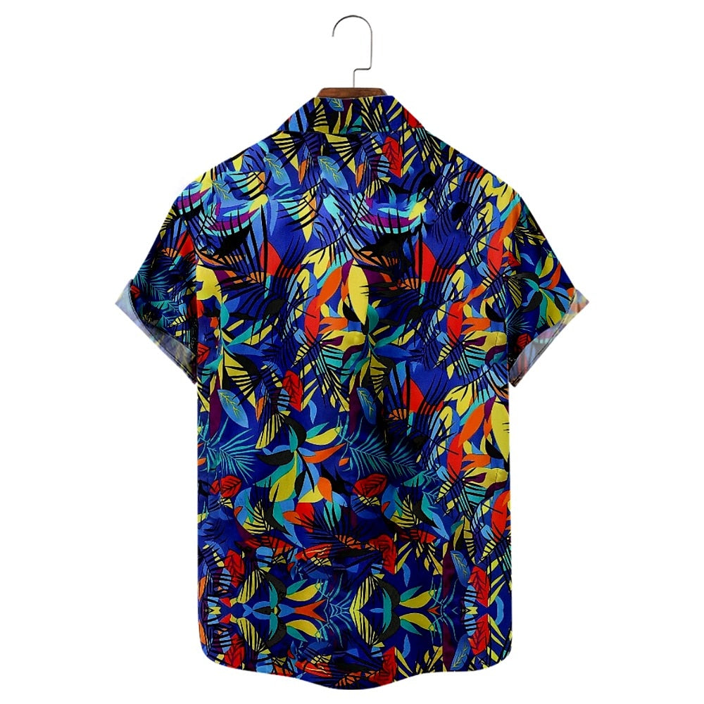 Floral Graphic Palm Leaf Shirt