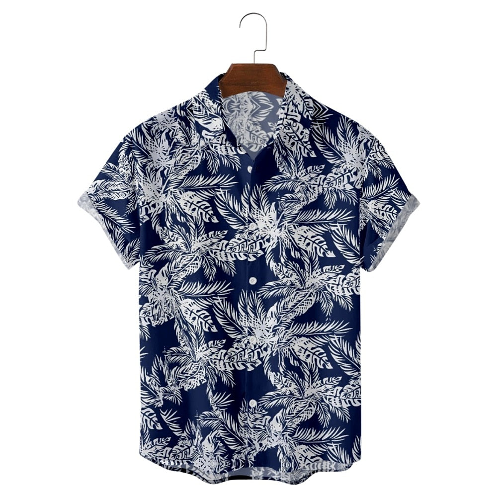 Floral Graphic Palm Leaf Shirt