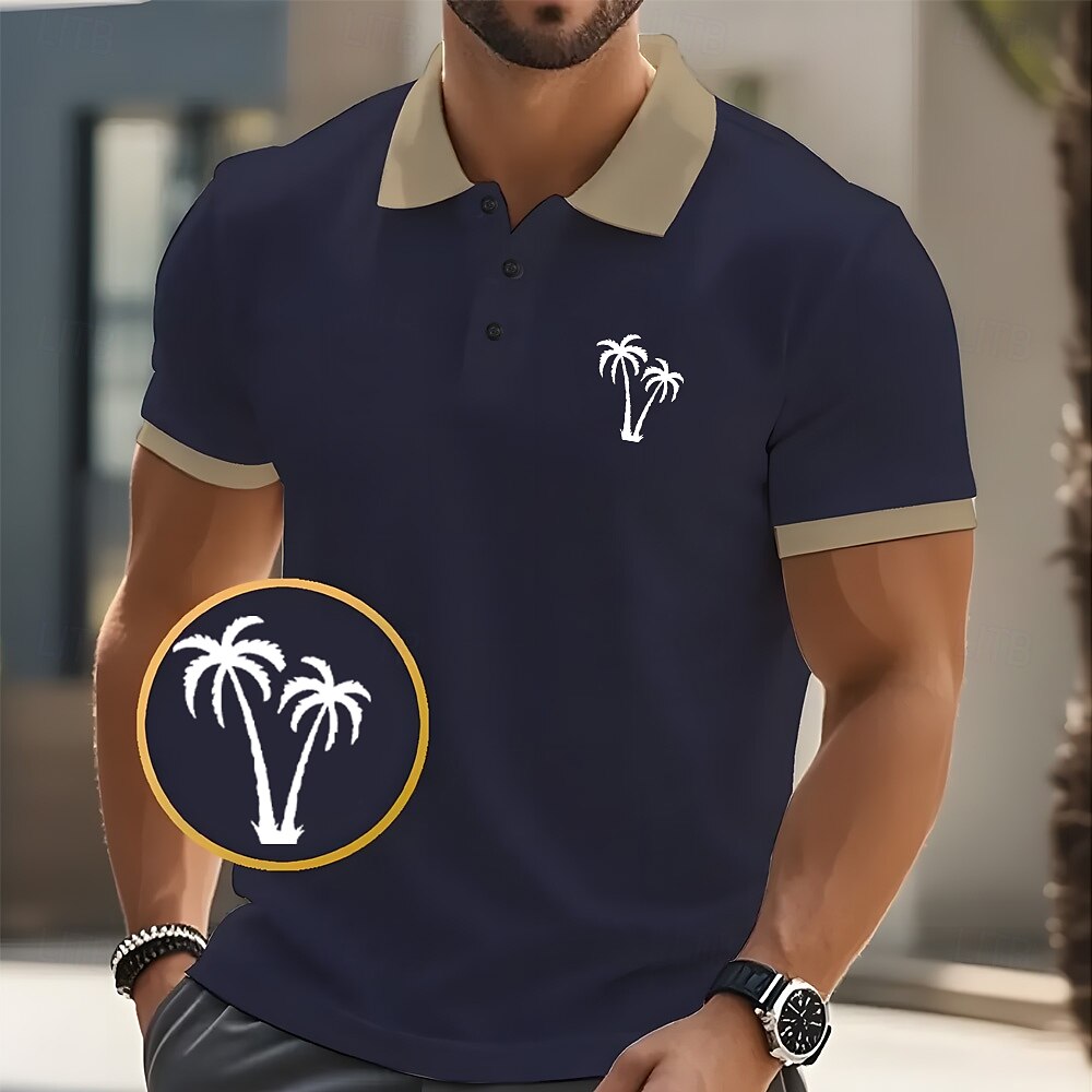 Tropical Palm Polo Shirt Resort Vacation