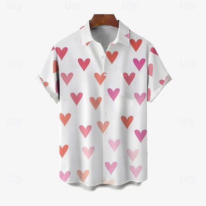 Valentine's Day Heart Casual Shirt