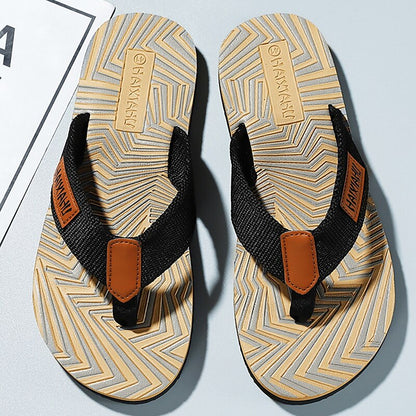 Red & Black Geometric Fashion Flip-Flops