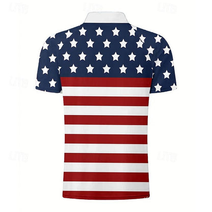 American Flag Polo Shirt