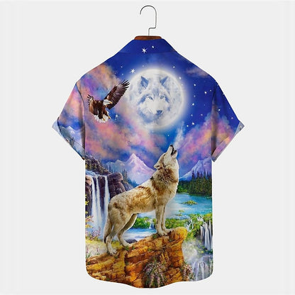 Tropical Wolf Eagle Shirt