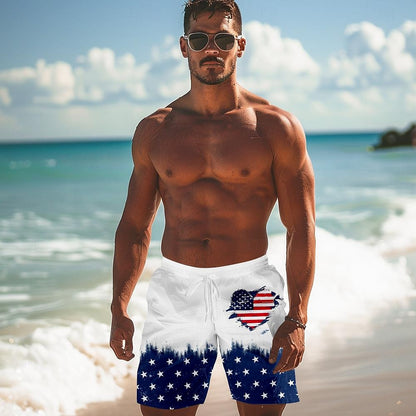 American Flag Swimming Trunks Board Shorts