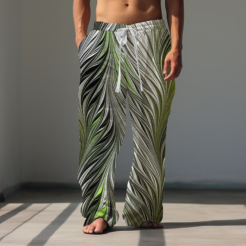 Leaf Casual 3D Print Pants