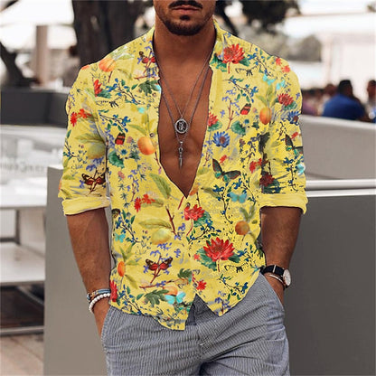 Floral Print Button-Down Shirt