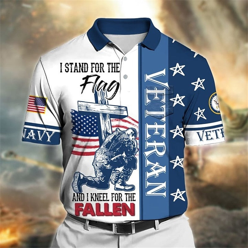 Patriotic Veterans 3D Polo Shirt