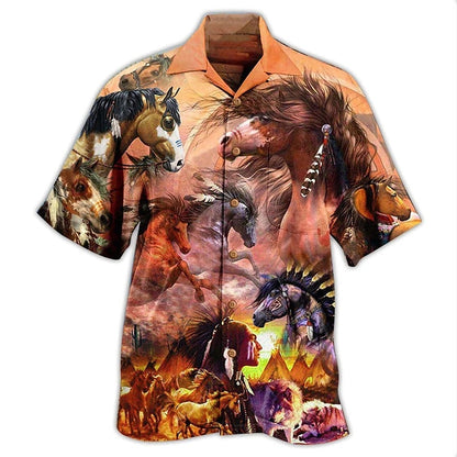 Graphic Horse Racing Shirt