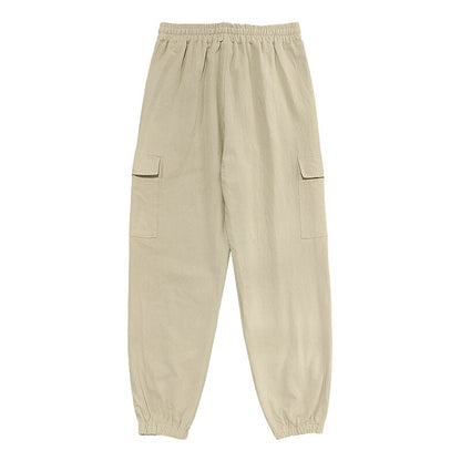 Linen Cargo Jogger Pants