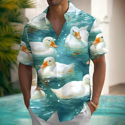 Funny Duck Aloha Shirt