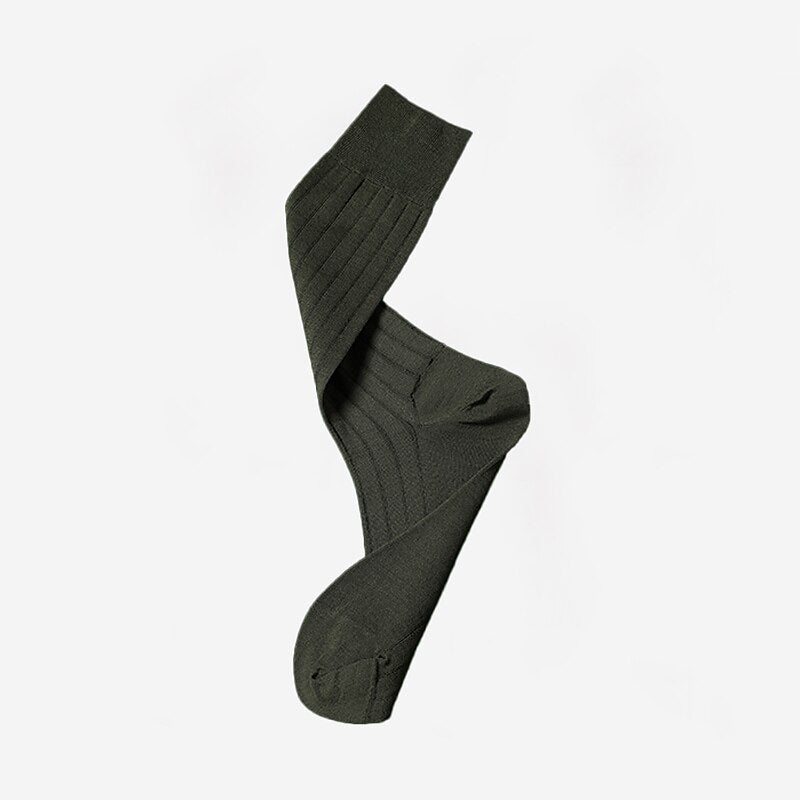 Classic Solid Color Knit Socks