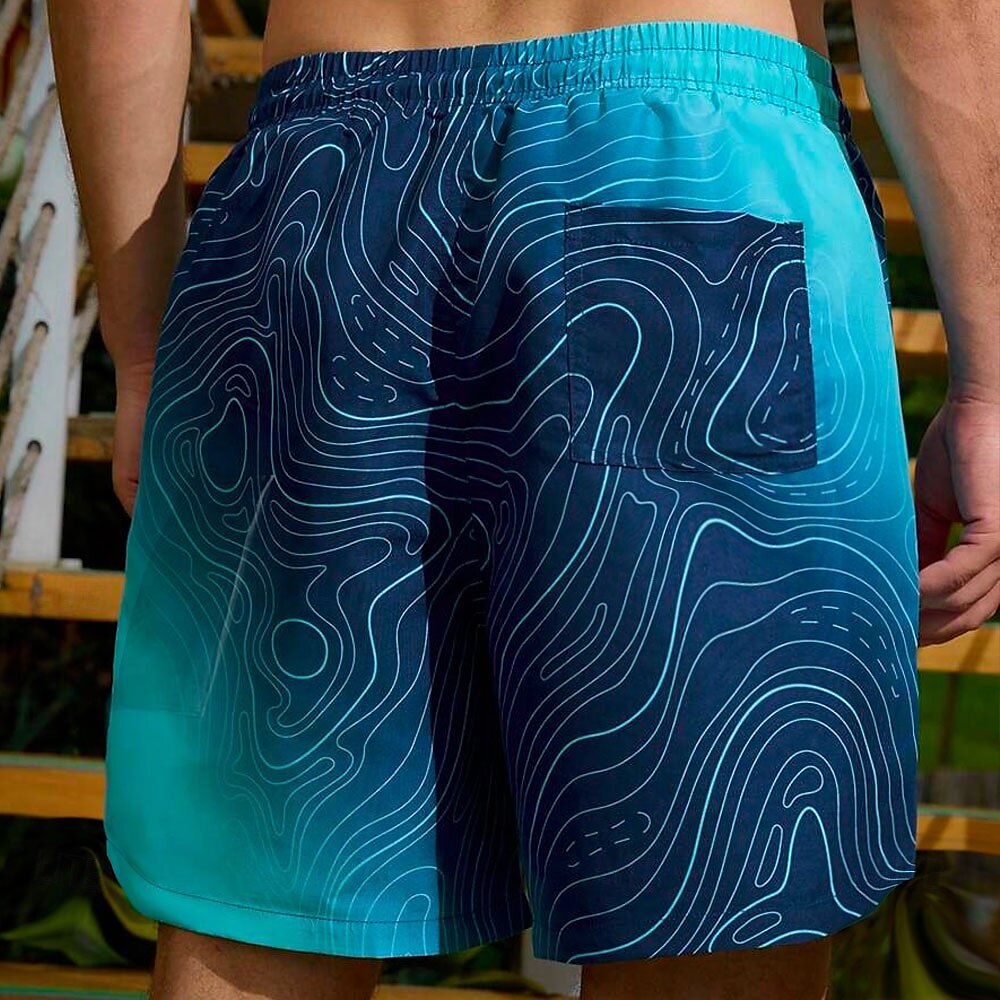 Gradient Geometric Swim Shorts