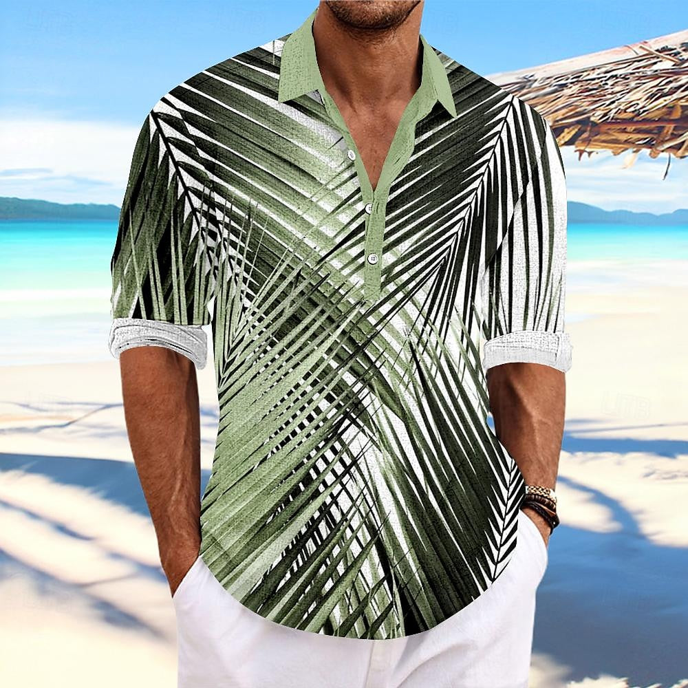 Palm Leaf Hawaiian Shirt