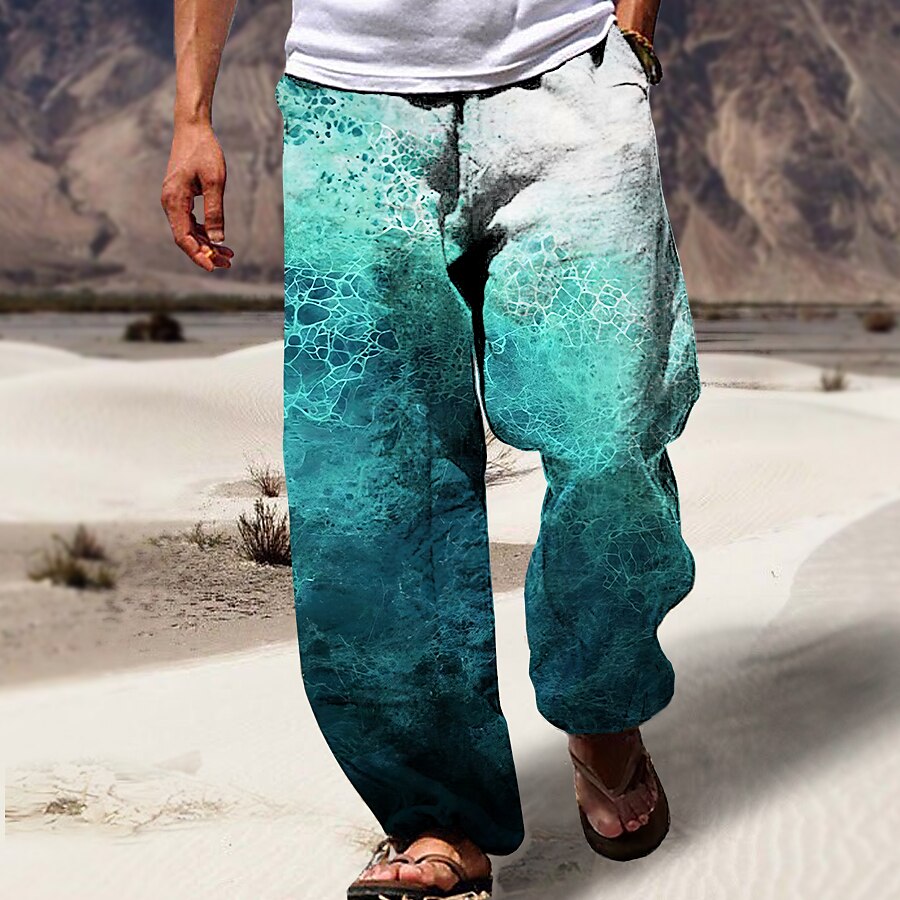 Trousers Drawstring Summer Beach Pants