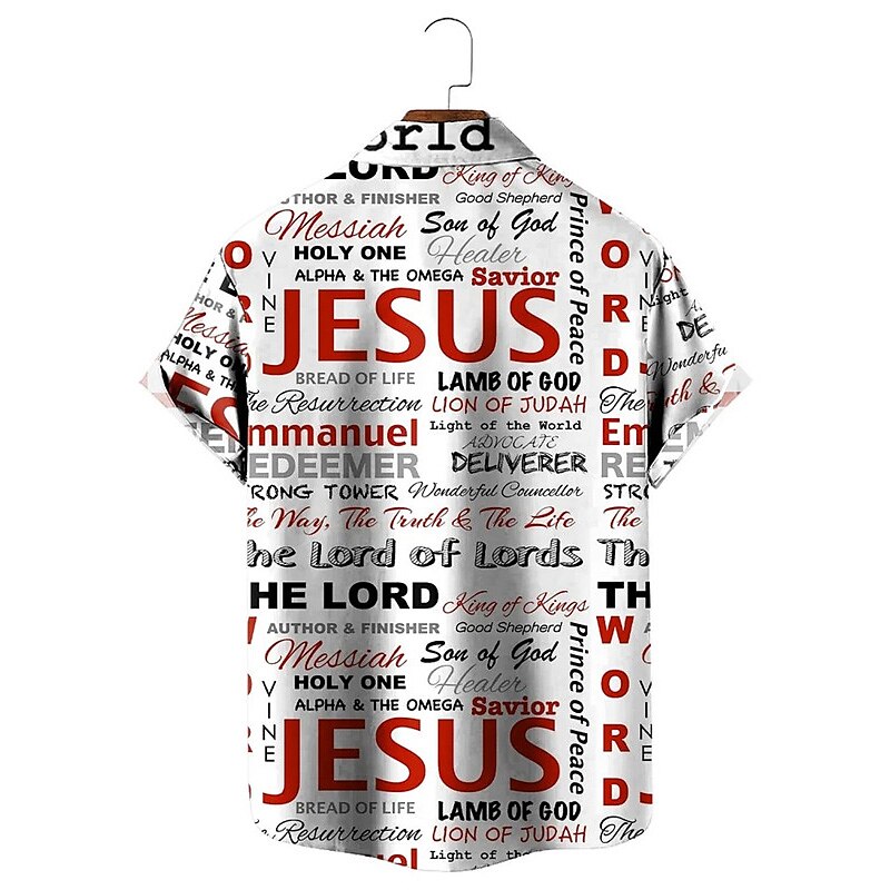 Letter Jesus Button Up Shirt