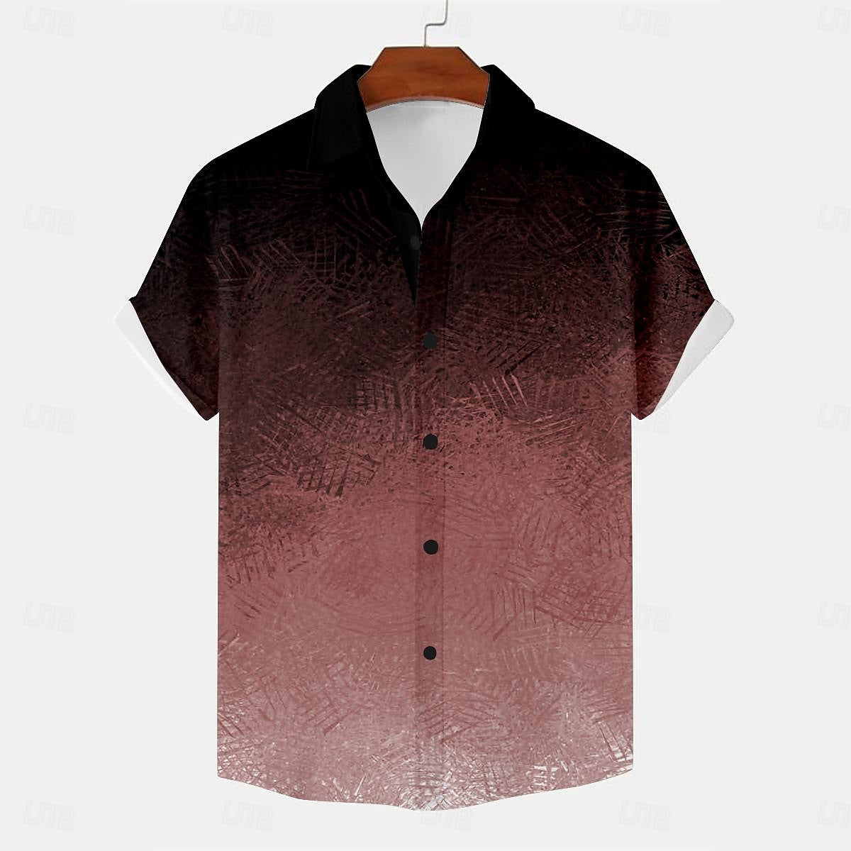 Gradient Color Button Up Shirt