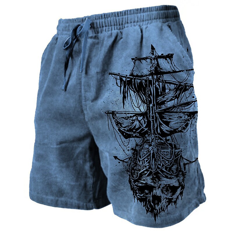 Graphic Prints Sailboat Sweat Shorts