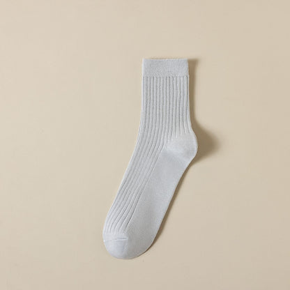 Solid Color 100% Cotton Socks